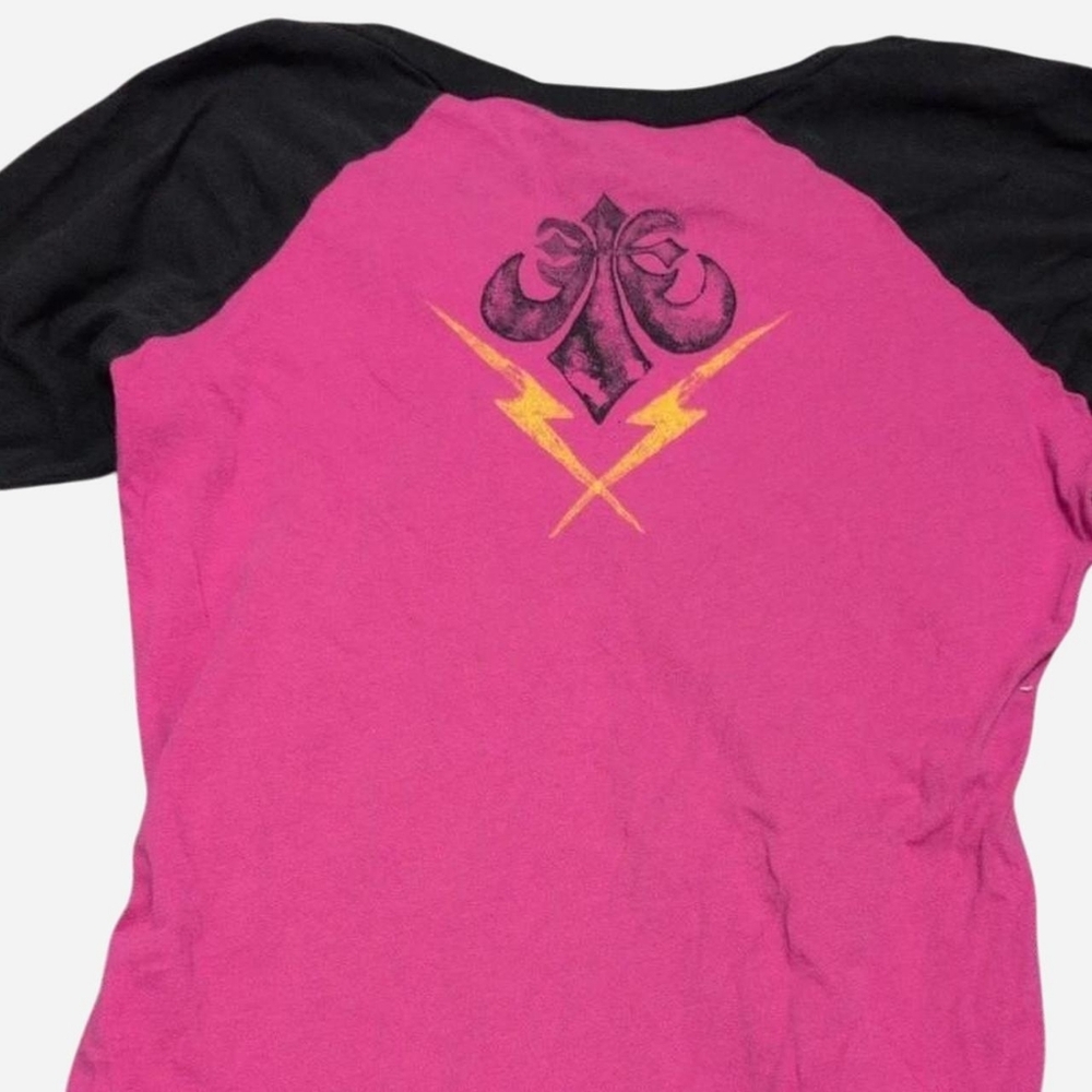 Affliction Pink & Black American Customs Graphic T-Shirt (Small) ‼️Price Firm‼️ - Picture 2 of 7